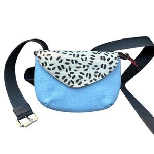 Soruka Patterned Zipper Pouch‎ belt bag leather